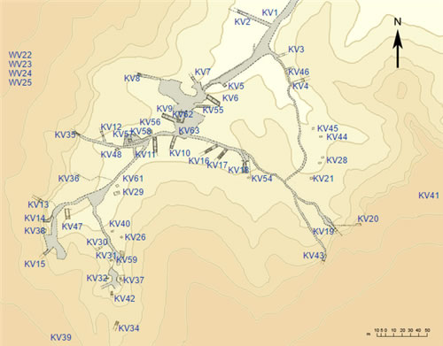 Kaart Koningsvallei
