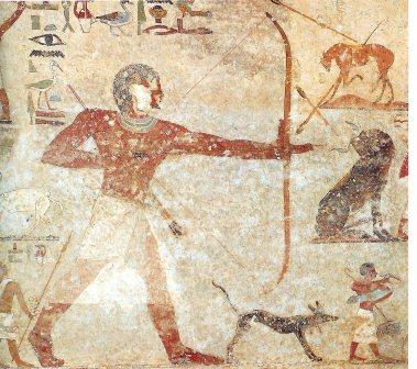 Chnumhotep met pijl en boog