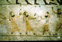 Acrobaten in het graf van Baket III