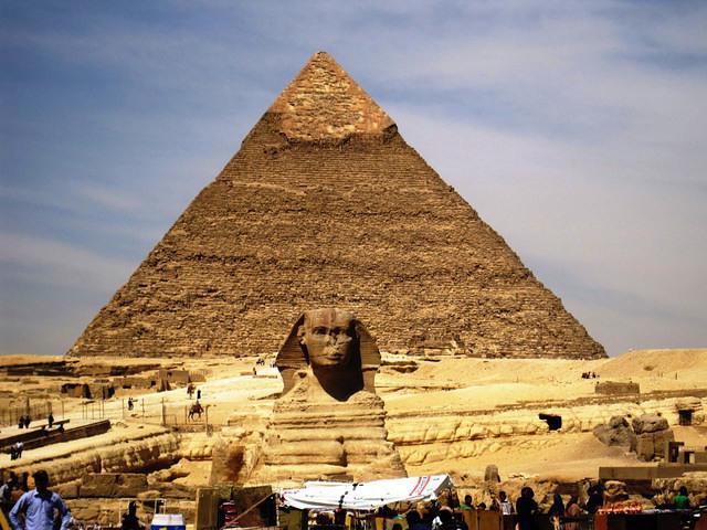 21 Sphinx met Chefren piramide